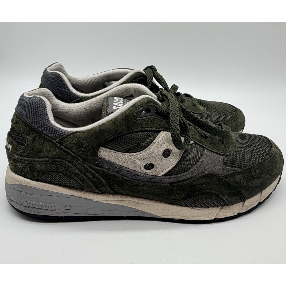 Saucony Shoes Men's Sz 8.5 Green Gray Originals Shadow 6000 Running